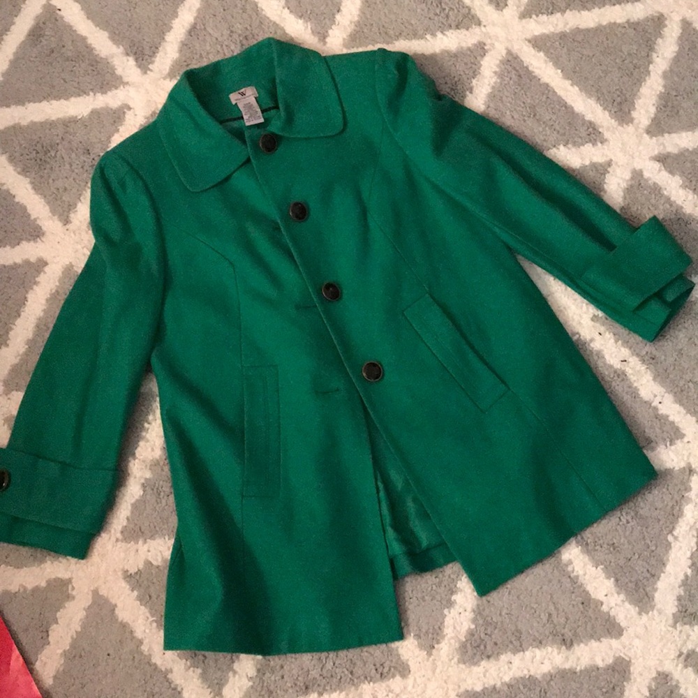 NWOT green wool coat